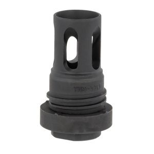 Yankee Hill 431536A Mini QD Flash Hider Black Steel with 1/2 in-36 tpi Threads & 2.13 in OAL for 5.56x45mm NATO AR-Platform