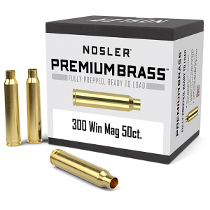 Nosler 10227 Premium Brass Unprimed Cases 300WinMag, Rifle Brass 50/Box