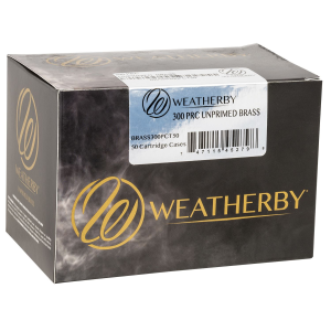 Weatherby BRASS300PCT50 Unprimed Cases 300PRC Rifle Brass 50/Box