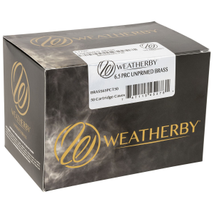 Weatherby BRASS65PCT50 Unprimed Cases 6.5PRC Rifle Brass 50/Box