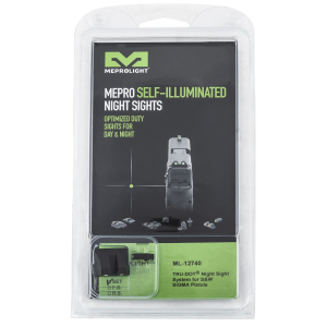 Meprolight USA 127403101 Tru-Dot Black | Green Tritium Front Sight Green Tritium Rear Sight Set