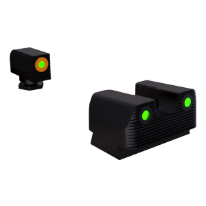 Rival Arms RA1A231G Night Sights for G17/G19 Black | Green Tritium Orange Ring Front Sight Green Tritium Black Ring Rear Sight
