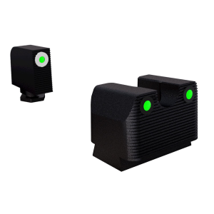 Rival Arms RA3B231G Night Sights for G17/G19 Black | Green Tritium White Ring Front Sight Green Tritium Black Ring Rear Sight