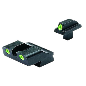 Meprolight USA 107763101 Tru-Dot Black | Green Tritium Front Sight Green Tritium Rear Sight Set
