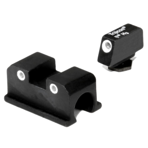 Trijicon 600505 Bright & Tough Night Sights- Walther Black | Green Tritium White Outline Front Sight Green Tritium White Outline Rear Sight