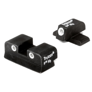 Trijicon 600465 Bright & Tough Night Sights- for Sig Sauer #6 Front/ #8 Rear Black | Green Tritium White Outline Front Sight Green Tritium White Outline Rear Sight