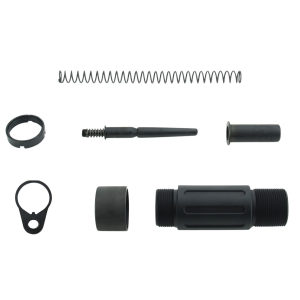 TacFire MAR139C Short Buffer Tube System Black Anodized Aluminum with QD End Plate for AR, Pistol Platform