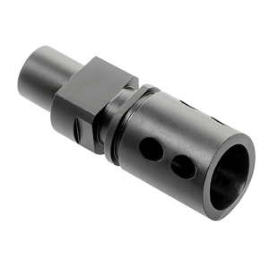 CMMG 57DA5BE Flash Hider Black Steel with M12x1 LH Threads for 5.7x28mm FN PS90
