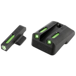 TruGlo TG13NV3A TFX Black | Green Tritium & Fiber Optic White Outline Front Sight Green Tritium & Fiber Optic Rear Sight