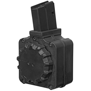 ProMag Mag DRM-A41, 308 Winchester, 50 Round Drum, Fits SCAR 17, Polymer, Black DRM-A41