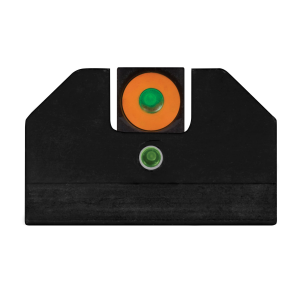 XS Sights F8 Night Sights, Fits S&W M&P Full Size and Compact, Green with Orange Outline Front, Green Rear, Tritium Front/Rear SW-F027P-5