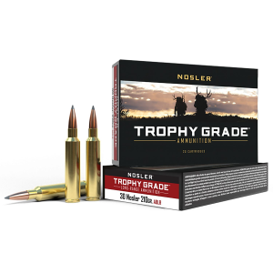 Nosler 60118 Trophy Grade Long-Range 30Nosler 210gr Nosler Spitzer AccuBond Long Range 20 Per Box/10 Case Centerfire, Rifle Ammunition