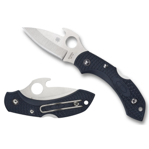 Spyderco C28PGYW2 Dragonfly 2 2.28 in Folding Drop Point Plain VG-10 SS Blade Gray Bi-Directional Texturing FRN Handle Includes Pocket Clip, Knife