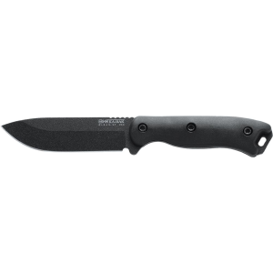 Ka-Bar BK16 Becker 4.38 in Fixed Drop Point Plain Black 1095 Cro-Van Blade, Black Ultramid Handle, Includes Sheath, Knife