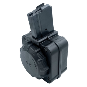 ProMag Mag, Drum, 223 Remington/556NATO, 65 Rounds, Fits Ruger Mini-14, Steel/Polymer Construction, Black DRM-A97