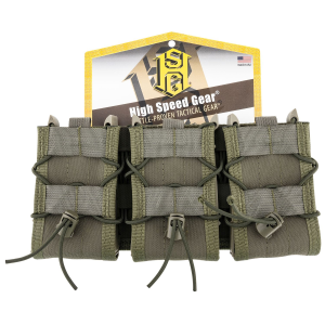 High Speed Gear 45TA00OD TACO Shingle Mag Pouch Triple OD Green Nylon MOLLE Compatible w/, Rifle