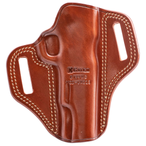 Galco CM213 Combat Master Open Top Pancake Tan Leather Belt Loop Fits 1911 Left Hand, Holster