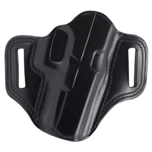 Galco CM228B Combat Master OWB Black Leather Belt Slide Compatible w/Glock 20/21/37, Belt 1.75 in Wide Right Hand, Holster