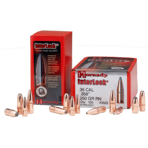 Hornady 3520 Rifle Bullet 35 Cal 250 Grain Spire Point 100/Box, (Not Loaded)