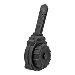 ProMag Mag DRM-A25, 45 ACP, 40 Round Drum, Fits 1911 Government, Polymer, Black DRM-A25