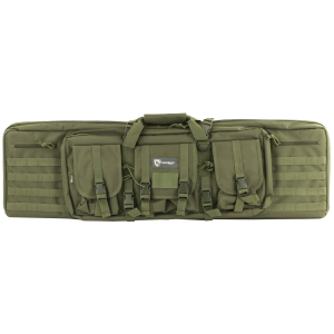 Drago Gear Double Gun Case, Dbl Rfl Cs, OD Green, 600D Polyester, 42 in 12-323GR