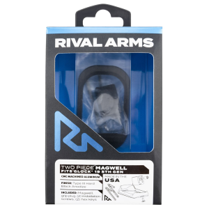 Rival Arms RARA70G221A Two Piece Magwell Compatible w/Glock 19 Gen5, Black Anodized Aluminum
