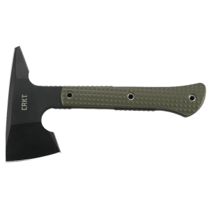 CRKT 2726 Jenny Wren Compact 2.59 in Tomahawk w/Spike Plain SK-5 Steel Blade, Green GRN Handle, 10.06 in OAL, Includes Sheath