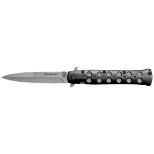 Cold Steel Ti-Lite CS-26B4, Folding Knife, CPM-S35VN Steel, Plain Edge, Spear Point, Aluminum Handle