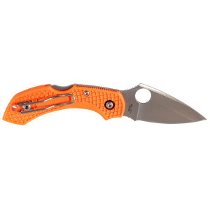 Spyderco C28POR2 Dragonfly 2 2.30 in Folding Drop Point Plain VG-10 SS Blade Orange FRN Handle Includes Pocket Clip, Knife