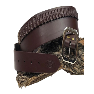 Hunter Company 345845 Cartridge Belt Chestnut Tan Leather 45 Cal Capacity 25rd Hand