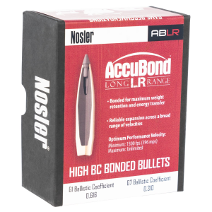 Nosler 58623 AccuBond Long Range 7mm 168gr Spitzer Point 100/Box, Reloating Bullets