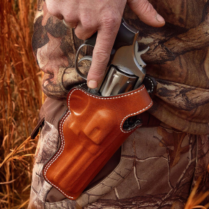 DeSantis Gunhide 016TC5LZ0 Dual Angle Hunter OWB Tan Leather Belt Slide Fits Glock 40 Right Hand, Holster