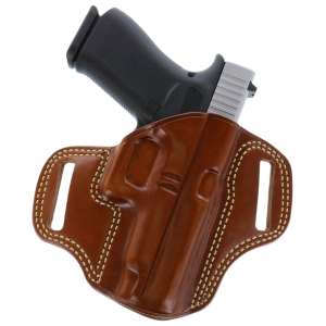 Galco CM270 Combat Master OWB Tan Leather Belt Slide Fits Browning Hi-Power/Springfield SA-35/Girsan MC P35/Match Right Hand, Holster