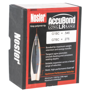 Nosler 58734 AccuBond Long Range 7mm 150gr Spitzer Point 100/Box, Reloating Bullets