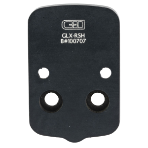C&H Precision CHP Adapter Plate, For Glock 43x/48 MOS Converting it to a Trijicon RMR/SRO, Holosun 507C/407C,508T, Anodized Finish, Black, Includes Mounting Hardware GLX-RSH