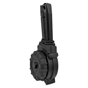 ProMag Mag DRM-A52, 9MM, 50 Round Drum, Fits Springfield XD9, Polymer, Black DRM-A52