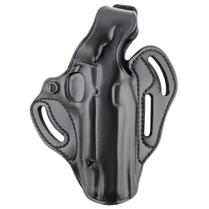 Galco CTS212RB Cop 3 Slot OWB Black Leather Belt Slide Fits 1911 Right Hand, Holster