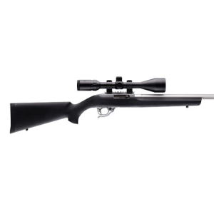 Hogue 22000 OverMolded, Rifle Stock Aluminum Pillar Bedded Black Synthetic for Ruger 10/22