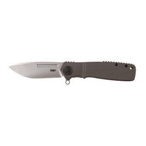 CRKT K252GXP Homefront 3.56 Fold Modified Drop Point Plain Bead Blasted 12C27 Sandvik Blade/OD Green Aluminum Handle Includes Pocket Clip, Knife