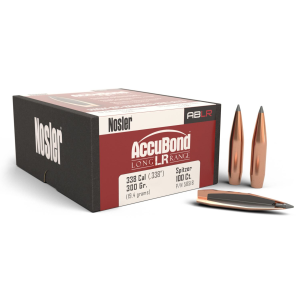 Nosler 58518 AccuBond Long Range 338Cal 300gr Spitzer Point 100/Box, Reloating Bullets