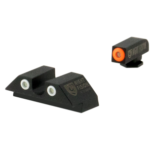 Night Fision GLK003007OGZ Tritium Night Sights For Glock Black | Green Tritium Orange Ring Front Sight Green Tritium Black Ring Rear Sight