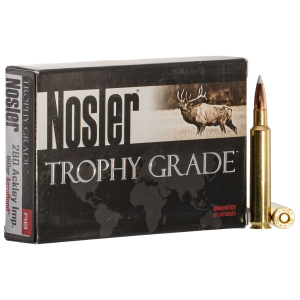 Nosler 60076 Trophy Grade 280Ackley Improved 160gr Nosler AccuBond 20 Per Box/10 Case Centerfire, Rifle Ammunition