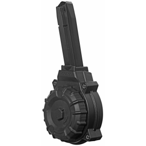 ProMag Mag DRM-A45, 9MM, 50 Round Drum, Fits Sig P226, Polymer, Black DRM-A45