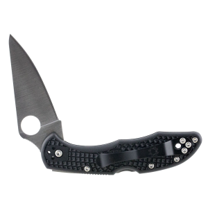 Spyderco C11FPBK Delica Folder 2.875 in VG-10 Flat Ground Plain Edge Fiberglass Reinforced Nylon Black, Knife