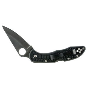 Spyderco C11PBK Delica 4 2.88 in Folding Drop Point Plain VG-10 SS Blade/Black Textured FRN Handle Includes Pocket Clip, Knife