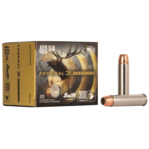 Federal P460SA Premium 460S&W Mag 300gr Swift A Frame 20 Per Box/10 Case Centerfire, Handgun Ammunition