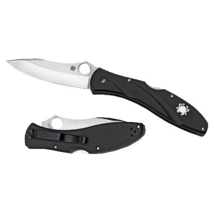 Spyderco C66PBK3 Centofante 3 3.14 in Folding Drop Point Plain VG-10 SS Blade Black FRN Handle Includes Pocket Clip, Knife