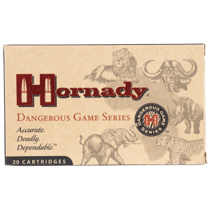 Hornady 8508 Dangerous Game 375H&HMag 270gr InterLock Spire Point Recoil Proof 20 Per Box/6 Case Centerfire, Rifle Ammunition