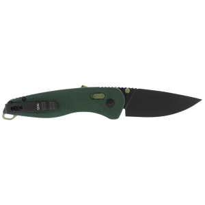 S.O.G SOG11410441 Aegis AT 3.13 in Folding Drop Point Plain Black TiNi Cryo D2 Steel Blade/Forest w/Moss Accents GRN Handle, Knife