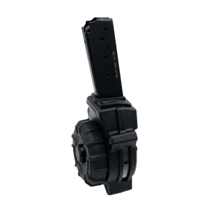ProMag Mag, Drum, 9MM, 30 Rounds, Fits Ruger LC9, Polymer Construction, Black DRM-A95